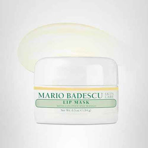 Mario Badescu Lip Mask with Coconut and Mango for All Skin Types, Overnight Lip Treatment Enriched With Skin Softening Coconut Oil, Sunflower Seed Oil and Hydrating Shea Butter, 0.5 Ounces