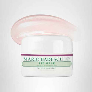 Mario Badescu Lip Mask with Acai and Vanilla for All Skin Types, Overnight Lip Treatment Enriched With Skin Softening Coconut Oil and Hydrating Shea Butter, 0.5 Ounces