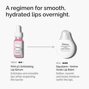 The Ordinary PHA 5% Exfoliating Lip Serum, Hydrating Overnight Lip Exfoliator Treatment, 0.5 Fl Oz