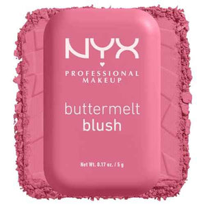NYX PROFESSIONAL MAKEUP Buttermelt Powder Blush, Fade and Transfer-Resistant Blush, Up to 12HR Make Up Wear, Vegan Formula - For The Butta