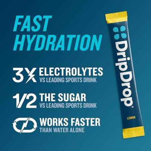 DripDrop Hydration Bold Variety Value Bundle Electrolyte Packets, 128 Count - Watermelon, Berry, Lemon, Orange; 3X Electrolytes, Vitamin C, Magnesium, Zinc; Single Serve Powder Drink Mix; Value Pack