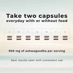 LifeSeasons Essentials Ashwagandha - Stress & Sleep Support Supplement - Calm & Focused Mind - Improves Athletic Performance & Brain Function - 900mg per 2 Capsules - 60 Capsules LifeSeasons buy supplements Au