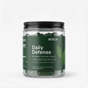 Resilia Daily Defense Capsules - Chitosan 800mg + Probiotics & Black Rice Extract - Digestive & Gut Health Support - Antioxidant Formula - Non-GMO, Gluten-Free, 60 Capsules