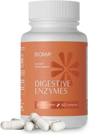BIOMA Digestive Enzymes Supplement with Probiotics & Prebiotics, Supports Digestion and Gut Health