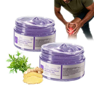 2 Tubes of Soothing Massage Gel, Suitable for Daily use - 3.53 oz. Provides Cooling Relief for Knees, Waist, Neck, Back, Shoulders, Hands, and feet. Contains Mugwort and Ginger extracts.