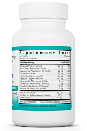 NutriCology MultiMin - Essential Mineral Blend with Macro Trace & Ultra Trace Minerals - Supports Mineral Balance Absorption & Cellular Function - 120 Servings - 120 Vegetarian Capsules Allergy Research GroupBuy Supplements Australia