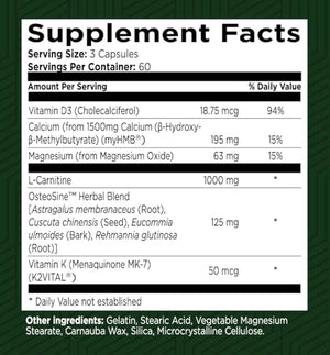 Green Valley Naturals Bone & Muscle Defense Supplement – Bone Health, Muscle Support & Joint Mobility Formula with MyHMB, Magnesium, Vitamin D3 & L-Carnitine for Daily Wellness, 60 Capsules GREEN VALLEY NATURALSBuy Supplements Australia