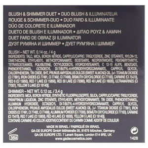 GA-DE Velveteen Blush and Shimmer Duet, 50 - Formulated with Micronized Pearls and Pigments for Sculpting Face and Décolleté - Paraben-Free - 0.26 oz GA-DEBuy Supplements Australia