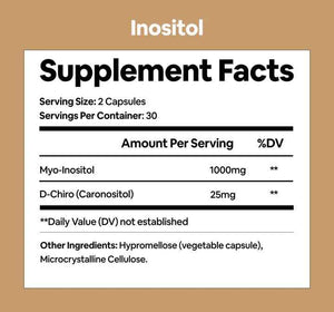 Black Girl Vitamins Inositol Supplement, 2000mg Myo + 50mg D-Chiro, Vegan Capsules to Support Hormone Balance