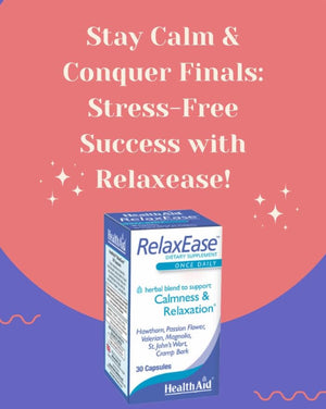RelaxEase, Herbal Blend to Support Harmony and Tranquility, Once Daily, 30 ct, Helps Promote Health and Relaxation HealthAid buy supplements Au