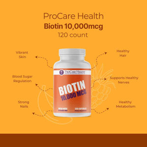 ProCare Health - Biotin - 10,000mcg - 120 Count