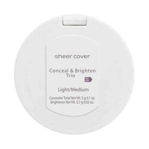 Sheer Cover Studio – Conceal and Brighten Highlight Trio – Two-Toned Concealers – Shimmering Highlighter – Light/Medium Shade – With FREE Concealer Brush – 3 Grams Sheer CoverBuy Supplements Australia
