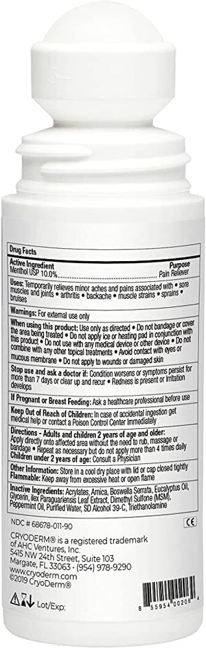 Cryoderm Cold Roll-on 3oz, 2.4 Lb CryoDermBuy Supplements Australia