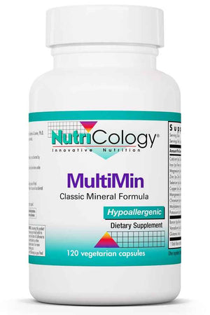 NutriCology MultiMin - Essential Mineral Blend with Macro Trace & Ultra Trace Minerals - Supports Mineral Balance Absorption & Cellular Function - 120 Servings - 120 Vegetarian Capsules Allergy Research GroupBuy Supplements Australia