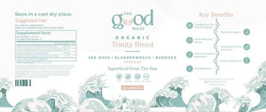 Trinity Blend Superfood -Sea Moss, Bladderwrack and Burdock Root Supplement for Overall Health Support, Hair, Skin and Nails 60ct The Good MossBuy Supplements Australia