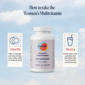 FullWell Women's Multivitamin - Daily Multivitamin for Reproductive Health - Supports Future Fertility, Hormone Balance & Overall Wellness - Antioxidant Blend - CoQ10 & PQQ - 90 Count (30 Servings) FullWellBuy Supplements Australia