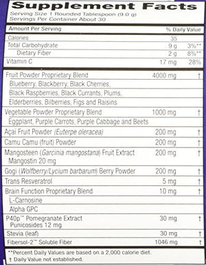 Purity Products Perfect Purples Powder Phytonutrient Rich, Healthy Aging Super Formula - Support Total Body Health - High ORAC Power - P40p Pomegranate Extract w/ 40% Punicosides - 30 Day Supply Purity ProductsBuy Supplements Australia