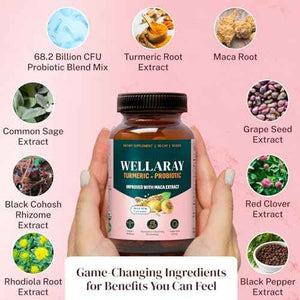 Menopause Daily Support (90 Capsules) + Lulutox Peach Herbal Tea 3-Pack (84 Servings) - Women’s Wellness Bundle for Daily Routine