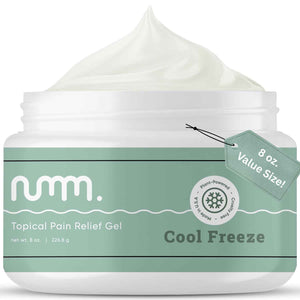numm Cool Pain Relief Gel - Instant Cold Therapy for Joint & Muscle Pain, Strain & Soreness - Menthol Cream 8oz - Vegan, Alcohol-Free Cooling Relief for Post-Workout Recovery