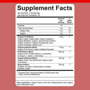 Dr. Colbert, MD Organic Red Supremefood | Berry Flavored Blend | by Divine Health | 10 Organic Fruits | Probiotics | Enzymes | Herbs | Fiber | Antioxidants | Non-GMO | 30 Day Supply | 180g Divine HealthBuy Supplements Australia