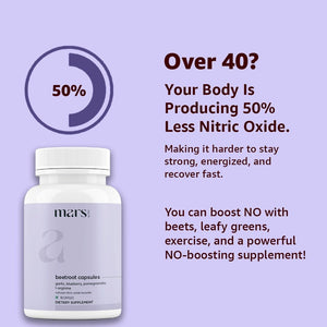 MarsbyGHC Natural Beetroot Capsules | with Garlic, Blueberry, Pomegranate & L-Arginine | Plant-Based Supplement | Pack of 1 mars by GHCBuy Supplements Australia