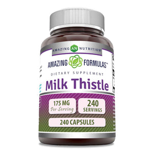 Amazing Formulas Milk Thistle Supplement - 175 Mg per Serving - 120 Capsules - Non-GMO - Gluten-Free - Made in USA