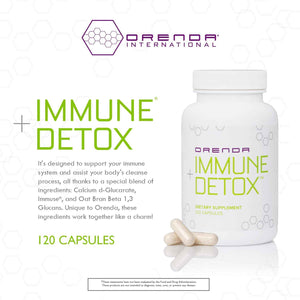 Orenda Immune + Detox - Specialized Formula with Calcium d-Glucarate, Beta 1,3 Glucans & IMMUSE for Wellness and Balance - 120 Capsules