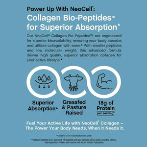 NeoCell Collagen Bio-Peptides Powder - 10oz - Super Hair, Skin, and Nails - Superior Absorption - Grassfed Protein Supplement