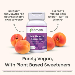 EZ Melts Hair Health Complete - Hair Supplement to Support Strength & Growth - Includes AnaGain Nu, Biotin, Apigenin, Bambo Silica & More - 60 Sublingual Tablets (30 Servings) EZ Melts buy supplements Au