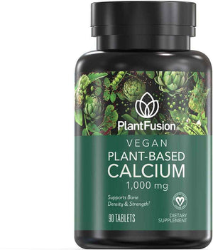 PlantFusion Vegan Calcium, Premium Plant Based Calcium (1000mg) Sourced from Icelandic Red Algae, Plus Magnesium, D3, K2