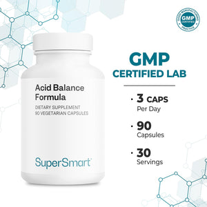 Supersmart Acid Balance Formula (Advanced Complex) - with Zinc L-Carnosine, Slippery Elm Extract, Licorice Root | Non-GMO & Gluten Free - 90 Vegetarian Capsules Supersmart buy supplements Au