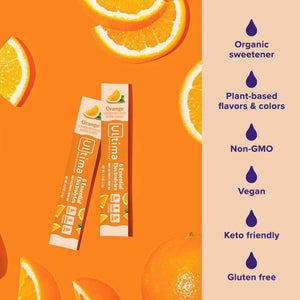 Ultima Replenisher Electrolyte Powder Drink Mix Bundle - Sugar Free - Orange, 90 Serving Canister and 20 Stickpacks - 6 Electrolytes and Minerals - Keto Friendly, Vegan, Non-GMO