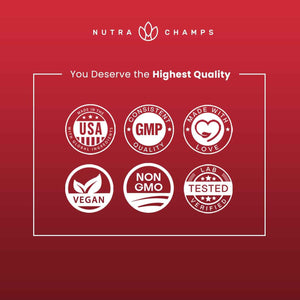 NutraChamps Nitric Oxide Supplement, L-Arginine, L Citrulline Malate, AAKG, Pine Bark, Grape Seed Extract, Extra Strength Nitric Oxide Booster, Nitric Oxide Pills, Strength, Energy, Blood Flow
