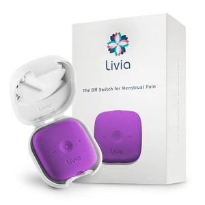 Livia Menstrual Pain Relief Device, Purple โ Off-Switch for Period Pain โ Portable & Discreet โ Rechargeable, Up to 8 Hours Battery โ Complete Kit with Stick-On Pads โ The Go-to Travel Partner LiviaBuy Supplements Australia