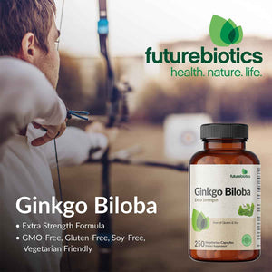 Futurebiotics Ginkgo Biloba Extra Strength Supports Brain Function & Memory Support, 120 Vegetarian Capsules