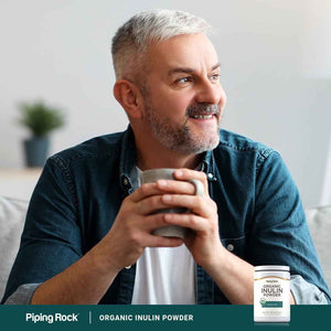 Piping Rock Organic Inulin Powder - 15 oz - Soluble Fiber Supplement - FOS Powder - Vegetarian, Non-GMO, Gluten Free
