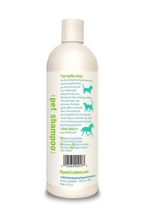 Organic Excellence Mild Dog Shampoo, Great for All Pets: Dogs, Puppies, Cats, Horses, Formulated for Sensitive Skin, Made with Aloe and Nourishing Botanicals - 16oz Organic ExcellenceBuy Supplements Australia