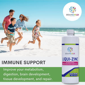 BrainChild Nutritionals LiquiZinc Liquid Formula (Unflavored 16oz) BrainChild NutritionalsBuy Supplements Australia