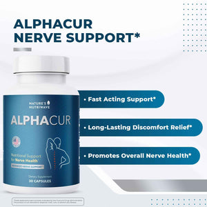 Nature’s NutriWave Alphacur - Natural Supplement with Magnesium, Alpha Lipoic Acid, Turmeric & CoQ10 - Non-GMO, 100% Natural, Made in the USA, GMP-Certified - 30 Capsules, 2 Month Supply