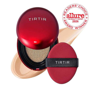 TIRTIR Mask Fit Red Cushion Foundation - Full coverage, Weightless, Skin fit, Satin Glow Finish, Korean Makeup BB Foundation, beauty, Tattoo cover up, Buildable (#23N Sand, 0.63 Fl Oz)