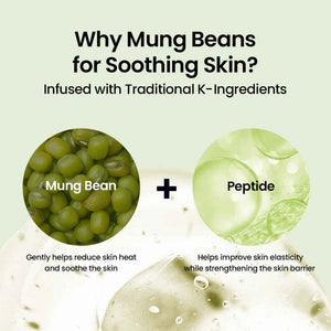 beplain Mung Bean Peptide Soothing Serum | Niacinamide Serum for Instant Soothing & Hydration | Redness & Cooling Pore Care | Skin Elasticity Care