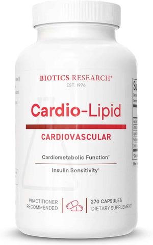 BIOTICS RESEARCH Cardio-Lipid - Professional-Grade Cardiovascular Support Formula - Featuring Red Yeast Rice, Phytosterols, Berberine, Garlic & Delta-Tocopherol - Formulated with Mark Houston, MD