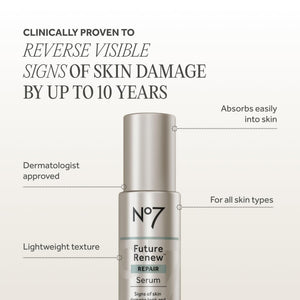 supplement productsNo7 Future Renew Damage Reversal Anti Aging Serum for Face - Face Serum for Women with Peptides to Support Skin Repair - Helps Reduce Fine Lines, Wrinkles, JerryCherryUSA