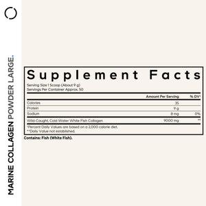 Codeage Marine Collagen Powder - Wild-Caught Hydrolyzed Fish Collagen Peptides - Type 1 & 3 Collagen Protein Supplement - Amino Acids for Skin, Hair, Nails - Paleo Friendly, Non-GMO, 15.87 Ounces CodeageBuy Supplements Australia
