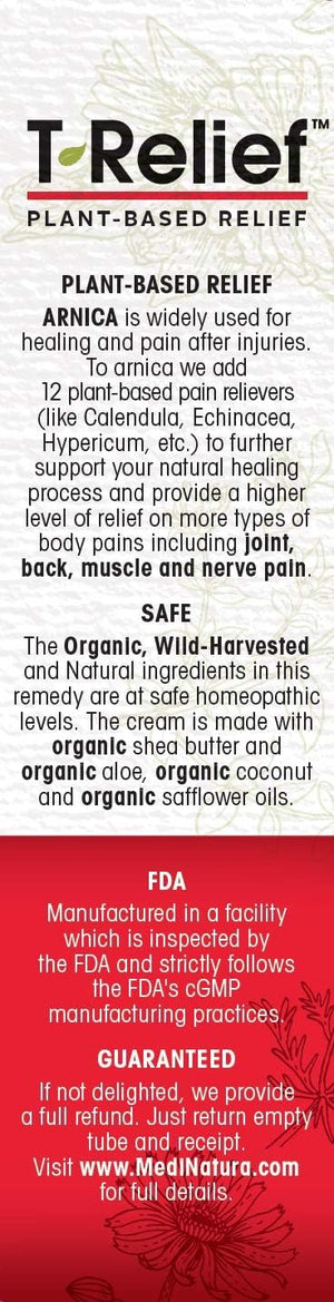 MediNatura T-Relief Extra Strength Discomfort Relief Gel-Extra-Strength Arnica Gel for Fast-Acting Relief-Supports Mobility & Body Aches-Homeopathic & Plant-Based-Paraben-Free-Non-Sticky - 2 oz MediNaturaBuy Supplements Australia