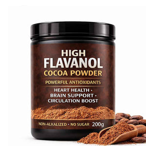 High Flavanol Cocoa Powder, Flavanol Rich Cocoa Powder– 1200mg Cocoa Flavanols - 10X More Flavanols - Supports Heart Health, Nitric Oxide & Energy
