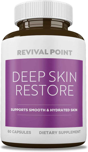 Deep Skin Restore- Advanced Dermal Repair Complex to Boost Firmness, Hydration, & Elasticity– Vegan Collagen Builder & Skin Supplement with 6 - 60 Capsules