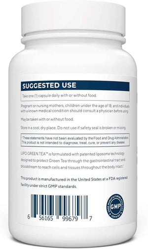 Renue By Science Green Tea Extract - High Strength Liposomal Supplement - 90 Capsules - 75mg Green Tea per Serving - Non-GMO - Made in the USA & Third-Party Tested