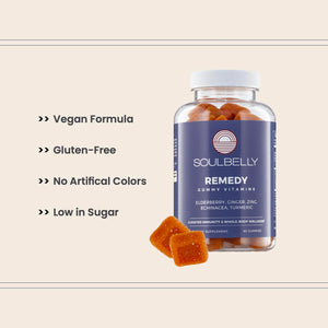 SOULBELLY Super Immunity | Remedy Vitamin Gummies for Immune Support | Vegan | Gluten-Free | Non-GMO | 60 Count SOULBELLY buy supplements Au