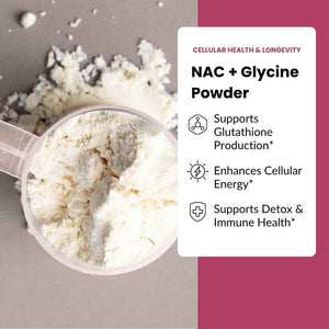 Apeiron Elementals NAC + Glycine Powder - 2500mg - Glutathione Production, Immune Support, & Cellular Energy